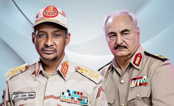 موقع بريطاني .. خليفة حفتر يستخدم 10 قواعد عسكرية لتهريب السلاح إلى "حميدتي" 4 موقع بريطاني .. خليفة حفتر يستخدم 10 قواعد عسكرية لتهريب السلاح إلى "حميدتي"